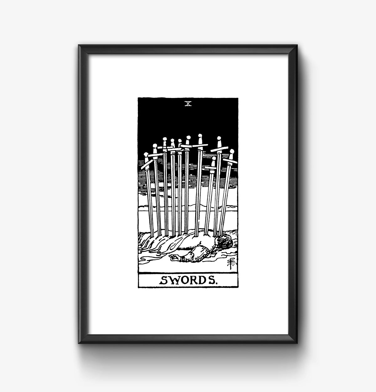 Ten of Swords Tarot Card | Digital Print