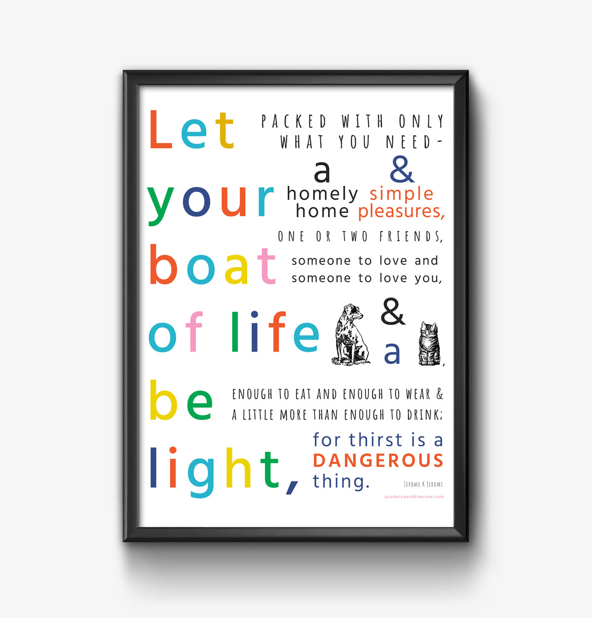 Let Your Boat of Life Be Light | Sustainable Print