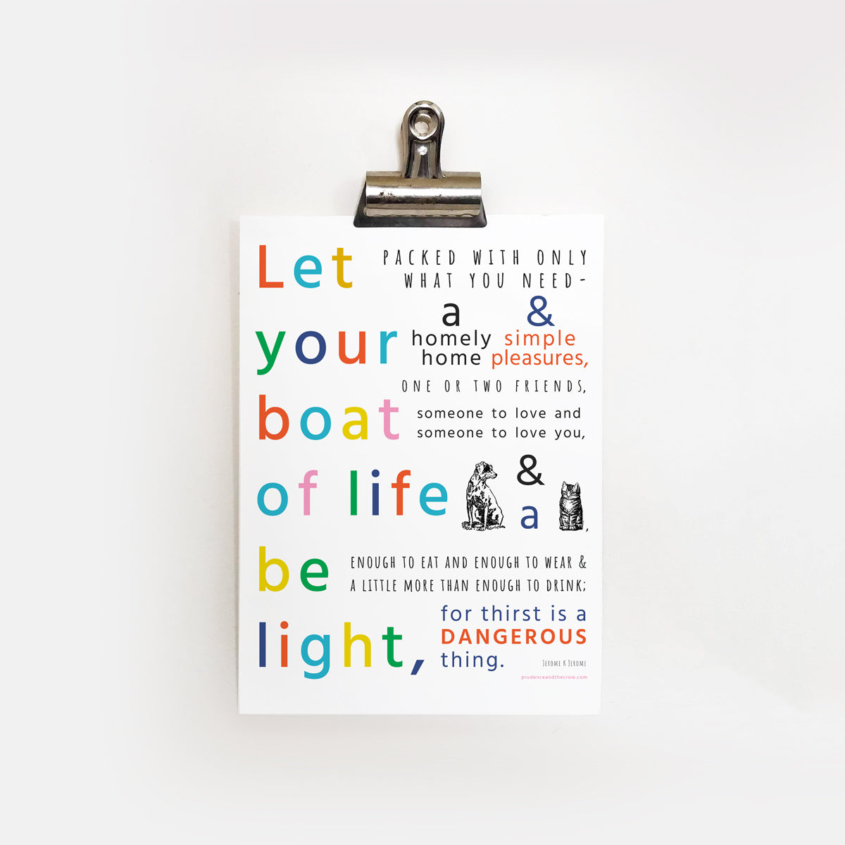 Let Your Boat of Life Be Light | Sustainable Print