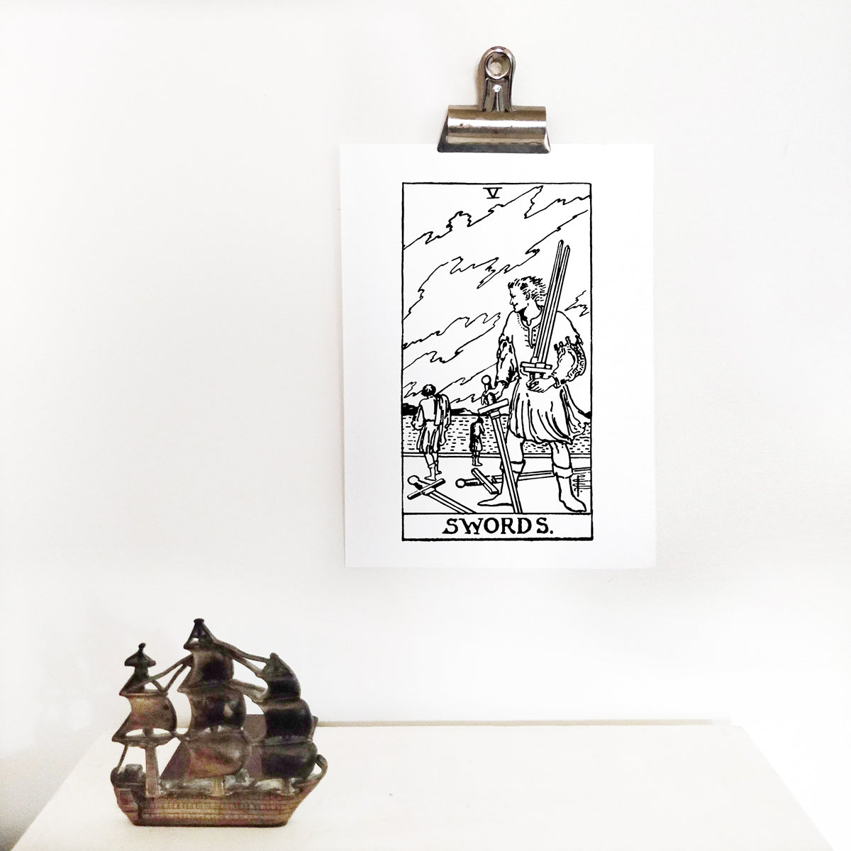 Five of Swords Tarot Card | Digital Print