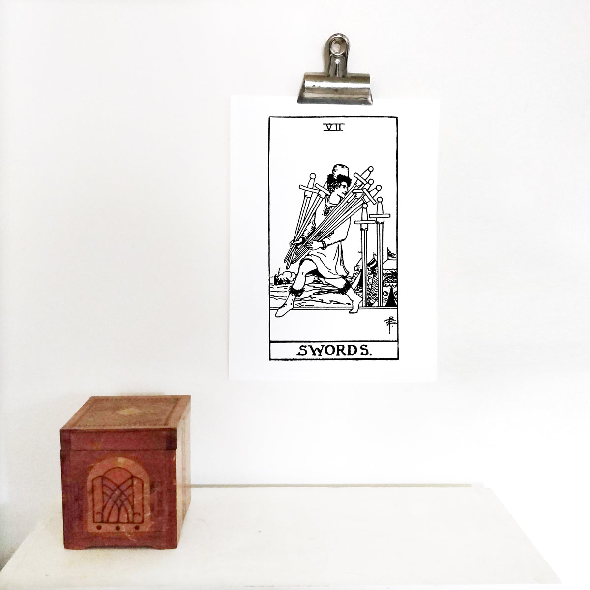 Seven of Swords Tarot Card | Digital Print