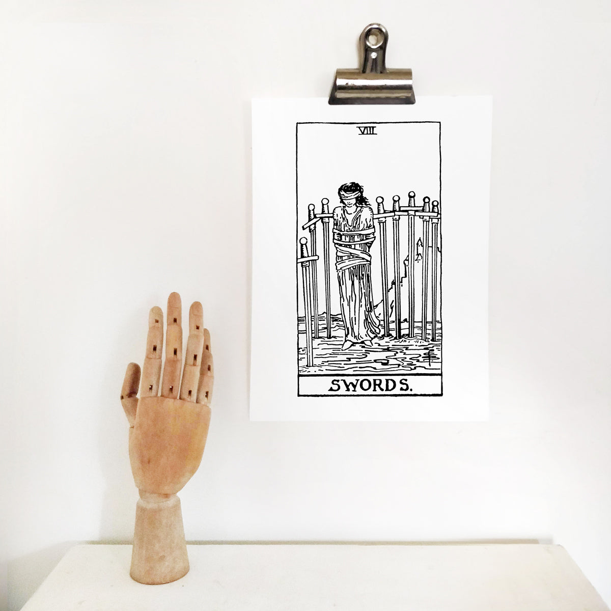 Eight of Swords Tarot Card | Digital Print
