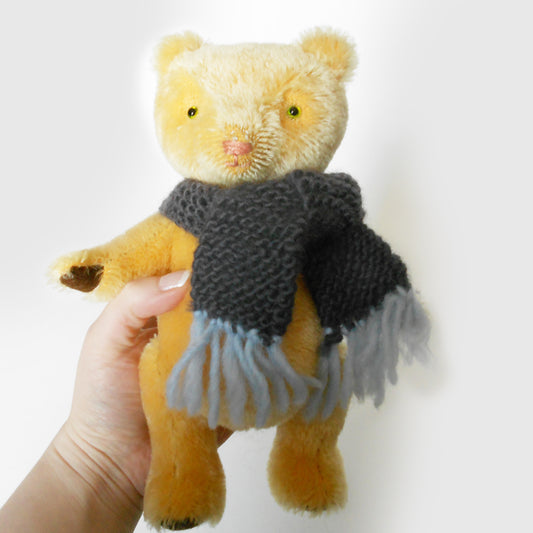 Geoffrey the handmade mohair teddy bear