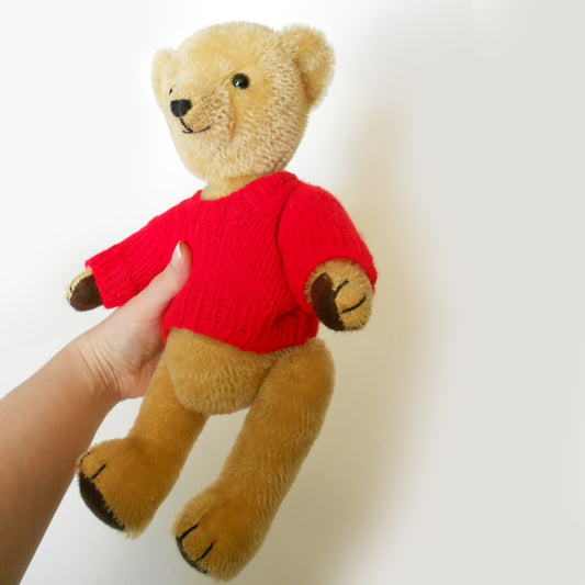 Wilf the handmade mohair teddy bear