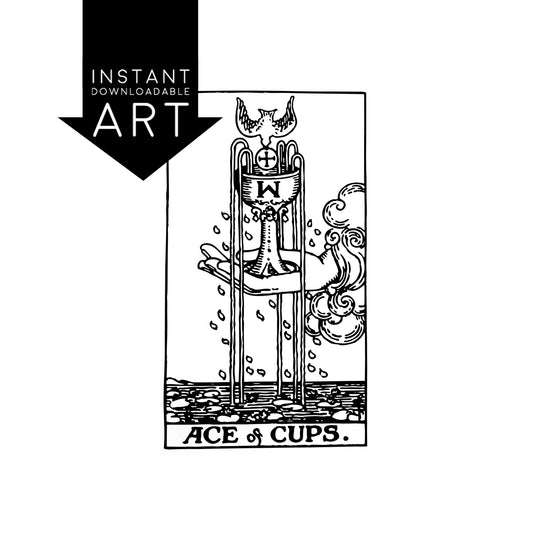 Ace of Cups Tarot Card | Digital Print