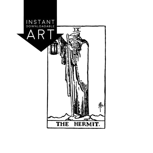 The Hermit Tarot Card | Digital Print