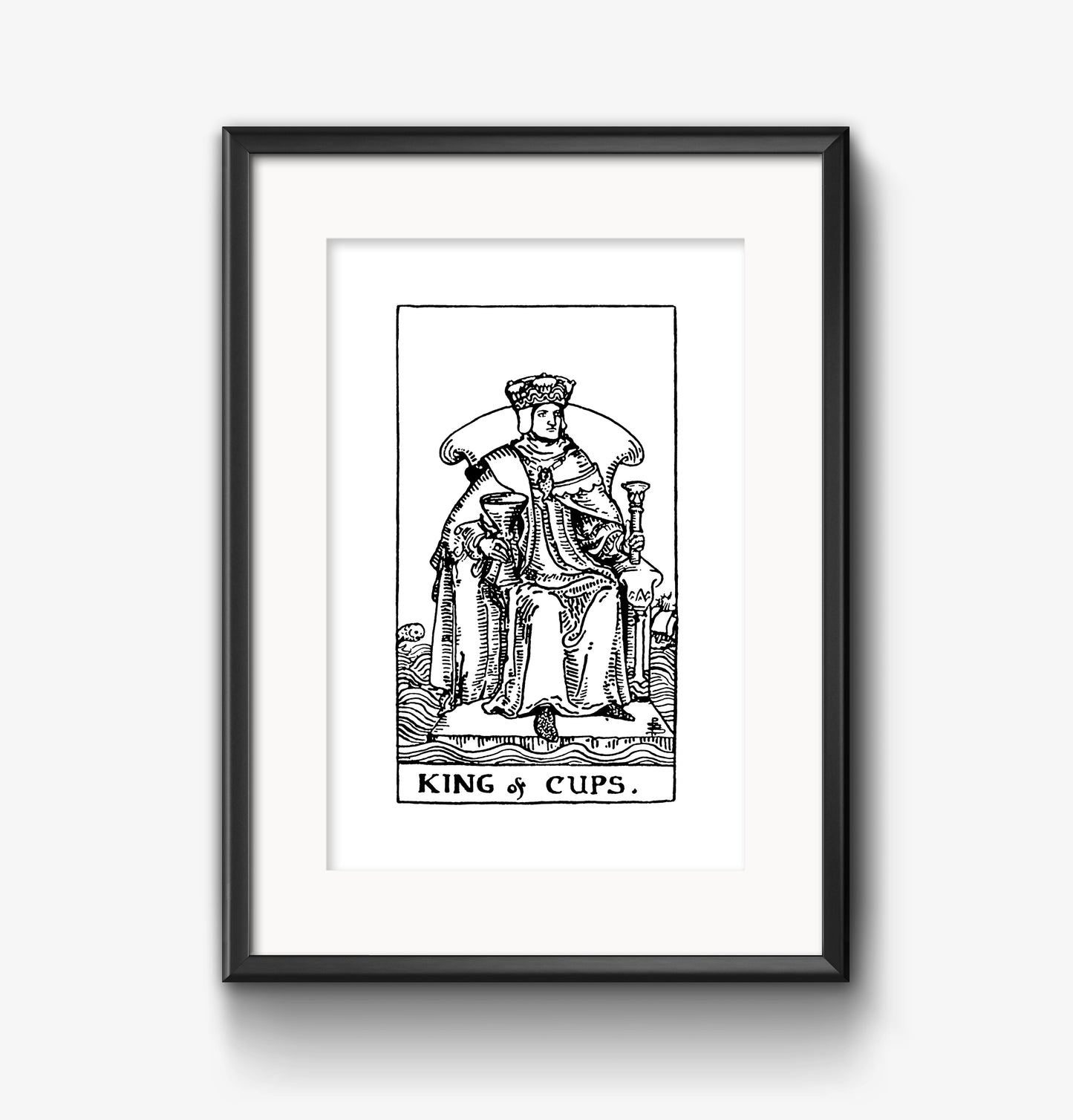 King of Cups Tarot Card | Digital Print