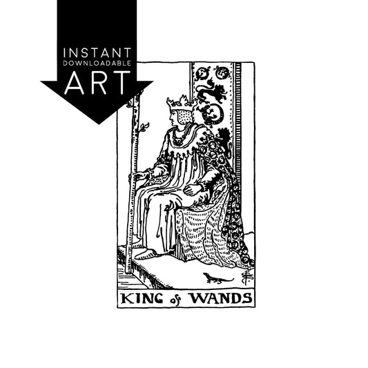 King of Wands Tarot Card | Digital Print