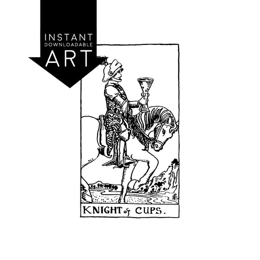 Knight of Cups Tarot Card | Digital Print