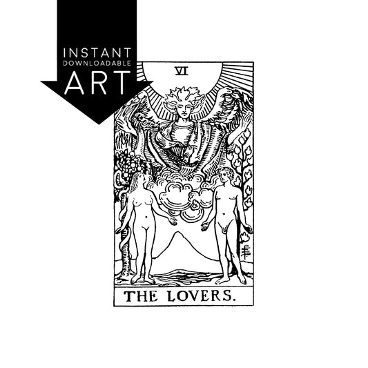 The Lovers Tarot Card | Digital Print