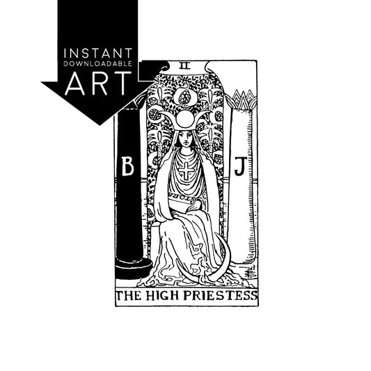 The High Priestess Tarot Card | Digital Print