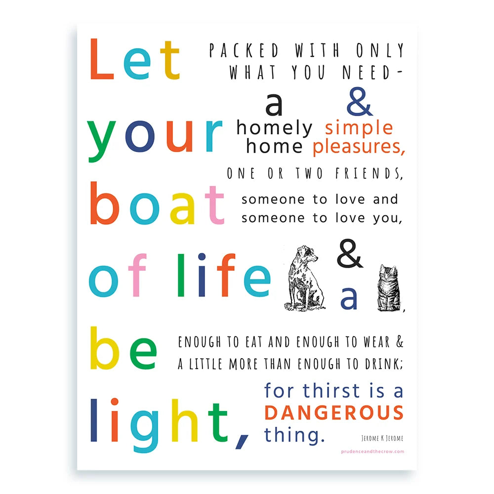 Let Your Boat of Life Be Light | Mini Print