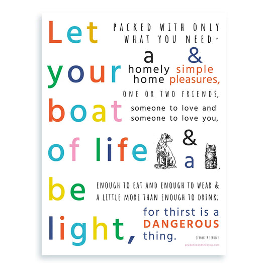 Let Your Boat of Life Be Light | Mini Print