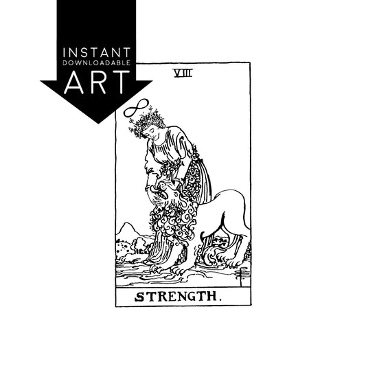 Strength Tarot Card | Digital Print