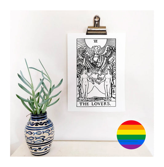 Female/Female | The Lesbian Lovers Tarot Card | Sustainable Print