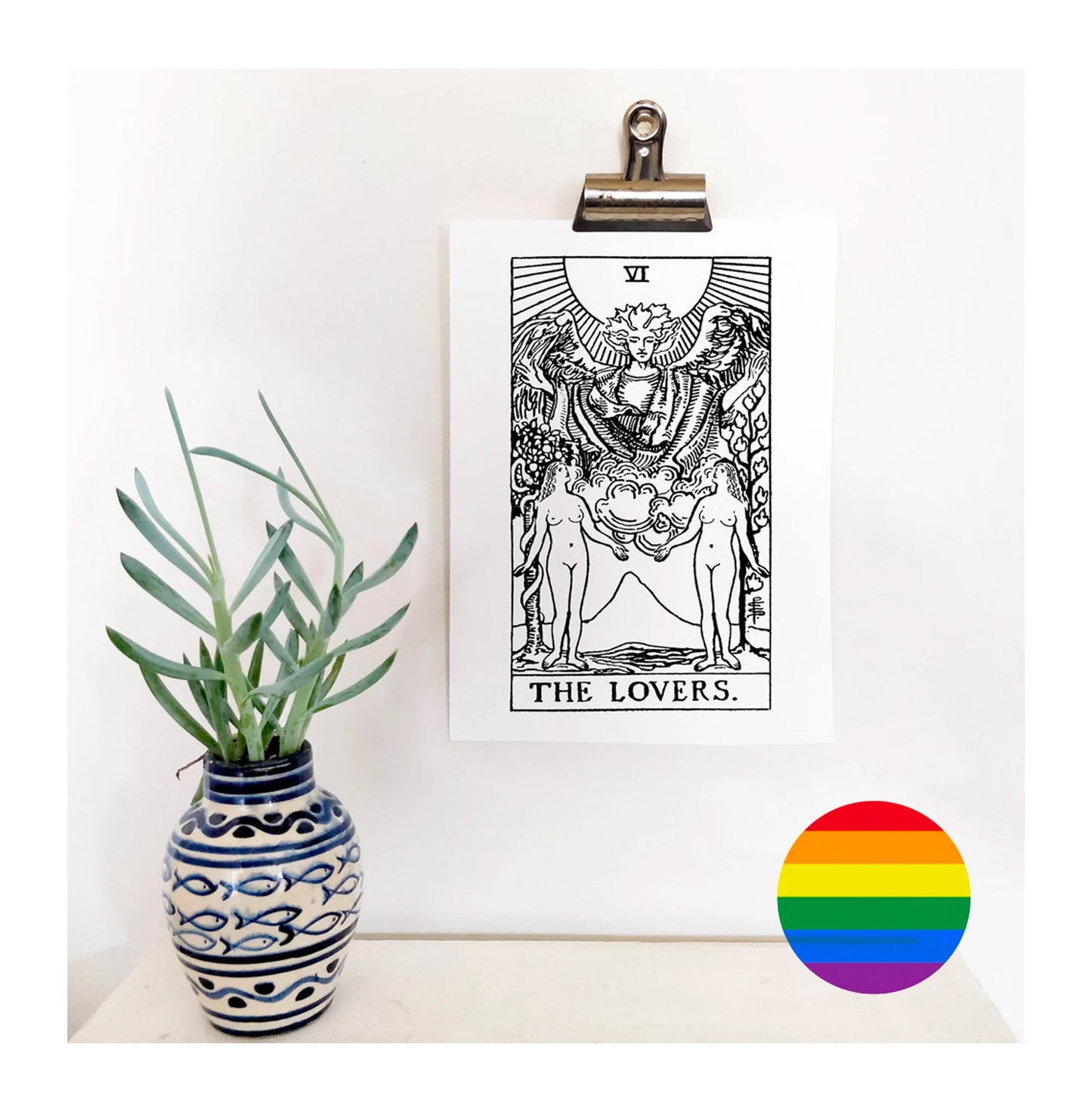 Female/Female | The Lesbian Lovers Tarot Card | Sustainable Print