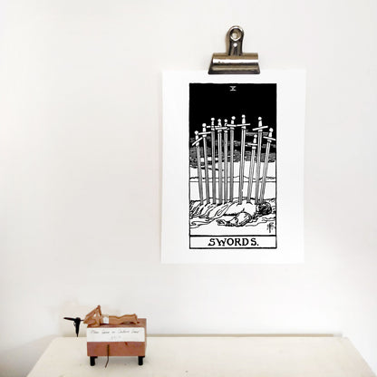 Ten of Swords Tarot Card | Digital Print