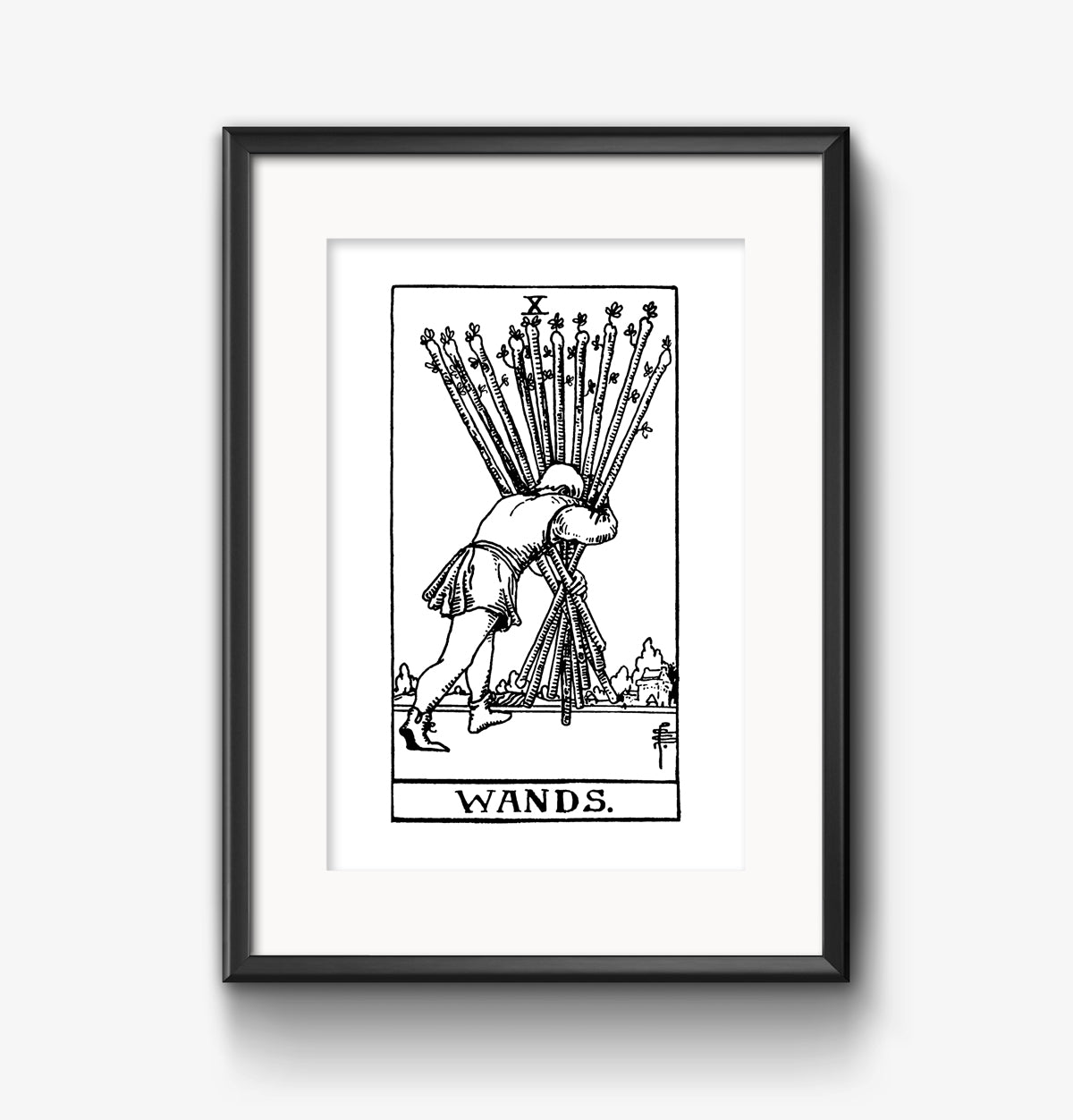 Ten of Wands Tarot Card | Digital Print