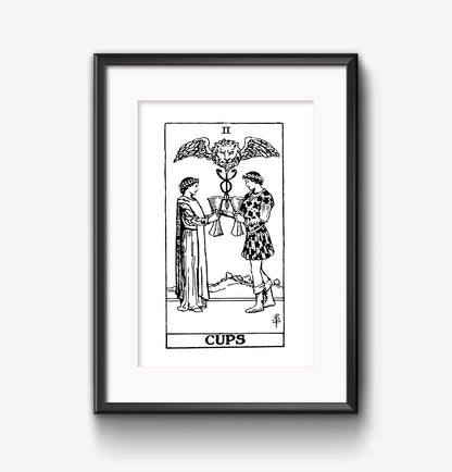 Two of Cups Tarot Card | Digital Print