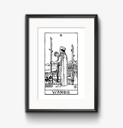 Two of Wands Tarot Card | Digital Print