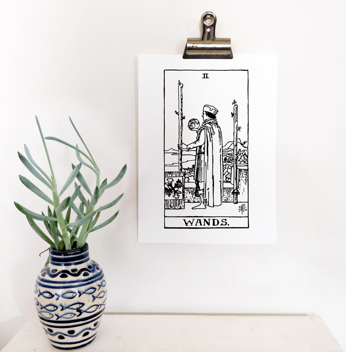 Two of Wands Tarot Card | Digital Print