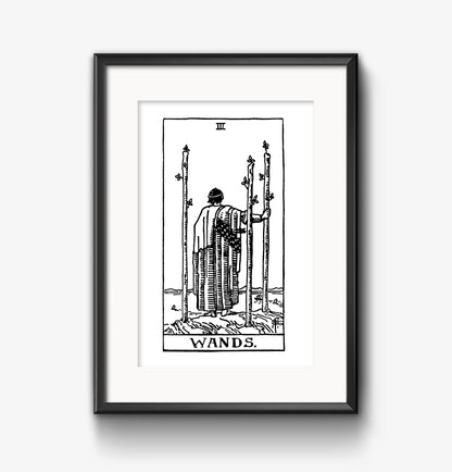 Three of Wands Tarot Card | Digital Print