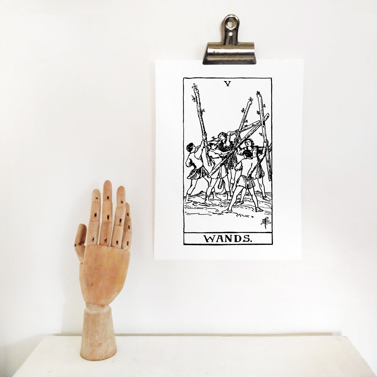 Five of Wands Tarot Card | Digital Print