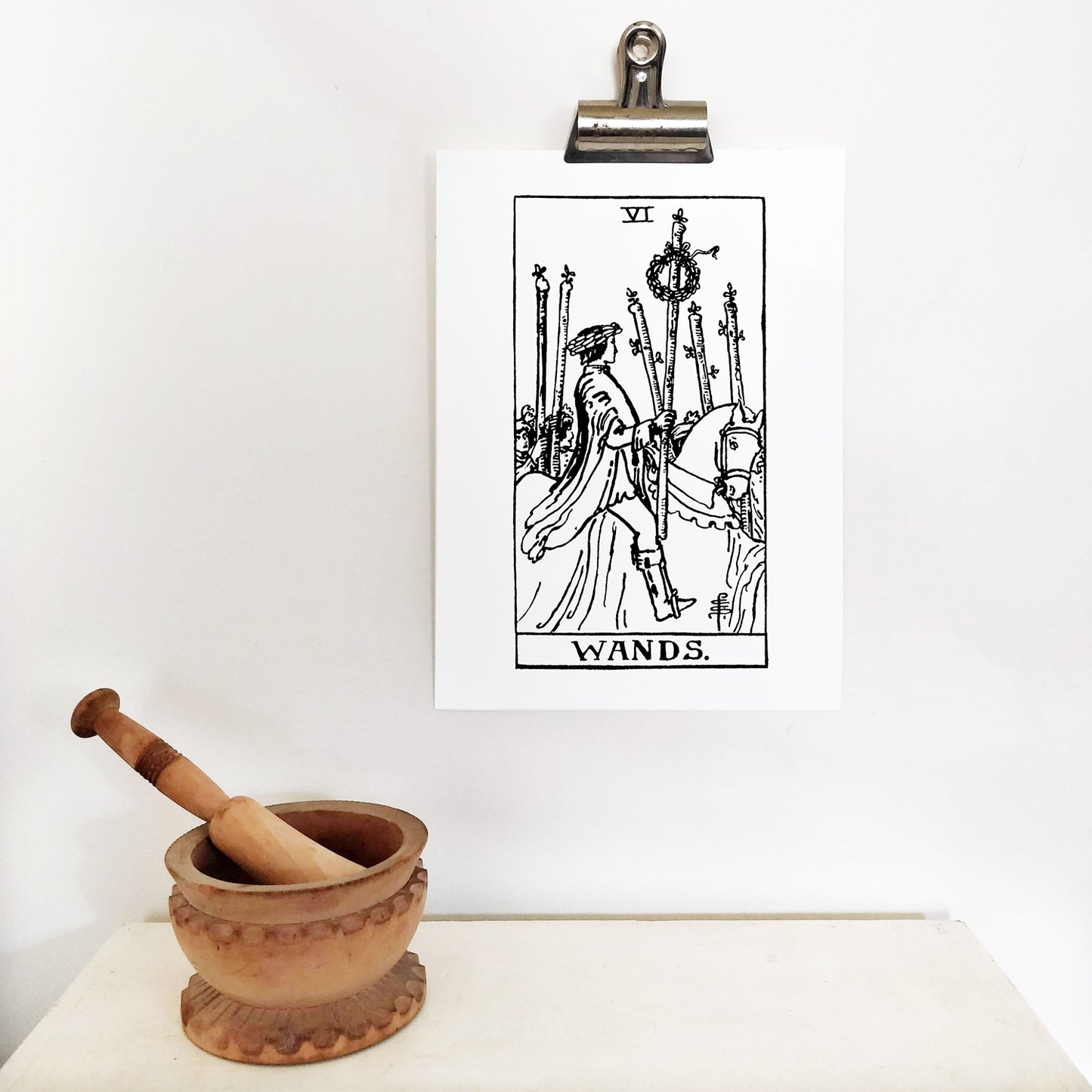 Six of Wands Tarot Card | Digital Print