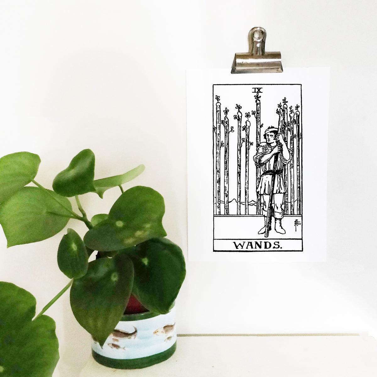 Nine of Wands Tarot Card | Digital Print