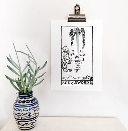 Ace of Swords Tarot Card | Digital Print