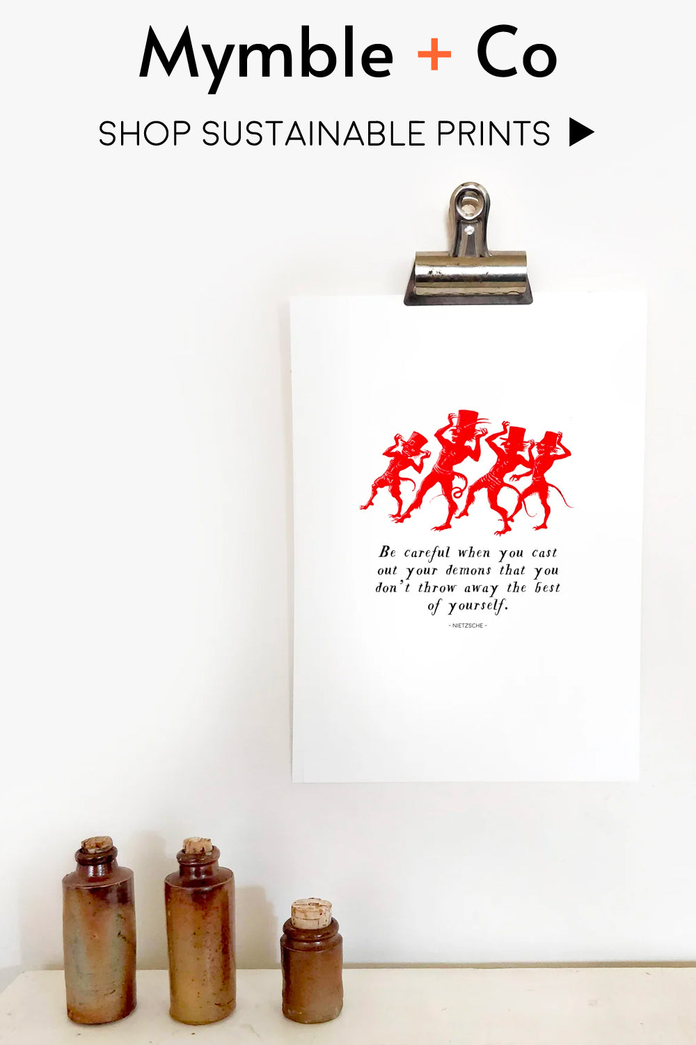 Demons Nietzsche Quote | Sustainable Print