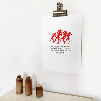 Demons Nietzsche Quote | Sustainable Print