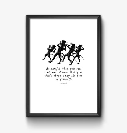 Demons Nietzsche Quote | Sustainable Print