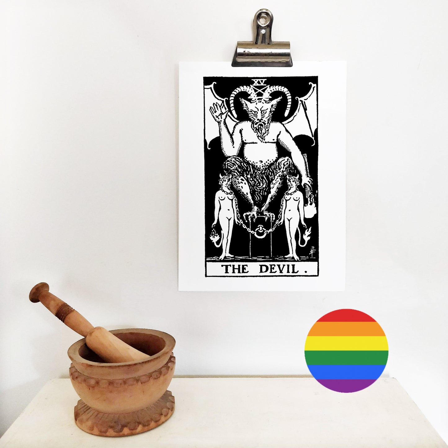 Female/Female | The Devil | Lesbian Tarot Card | Digital Print