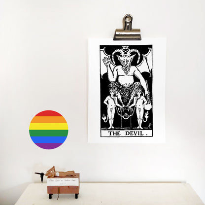 Male/Male | The Devil | Gay Tarot Card | Sustainable Print