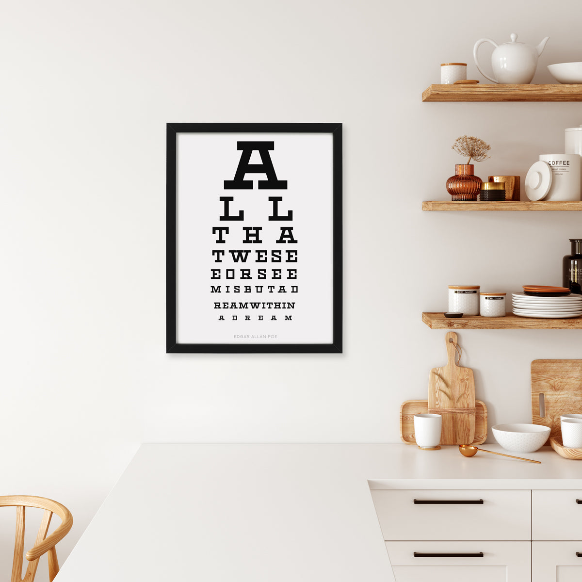 Edgar Allan Poe Eyechart | Sustainable Print