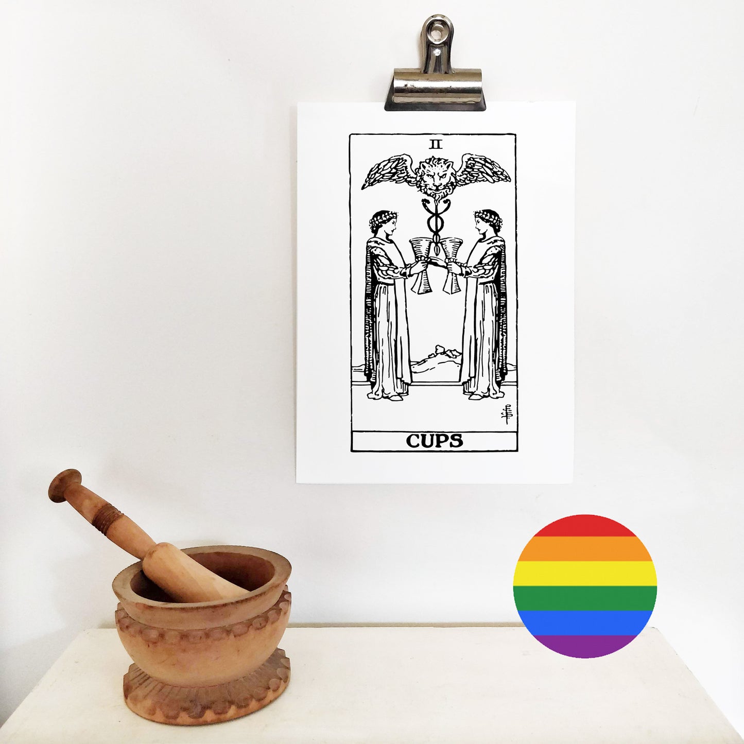 Female/Female | The Two of Cups | Lesbian Tarot Card | Sustainable Print