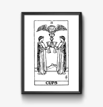 Female/Female | The Two of Cups | Lesbian Tarot Card | Sustainable Print