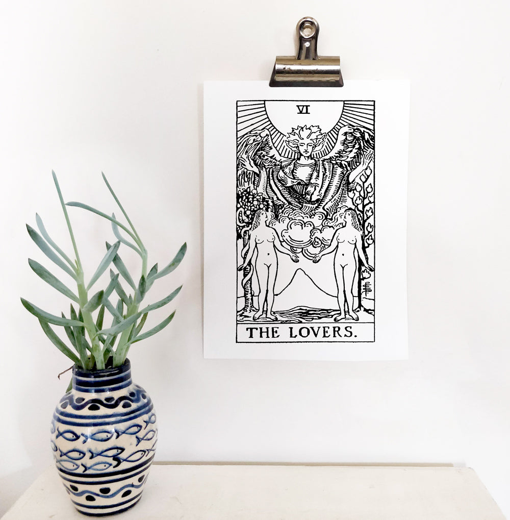 Female/Female | The Lesbian Lovers Tarot Card | Digital Print