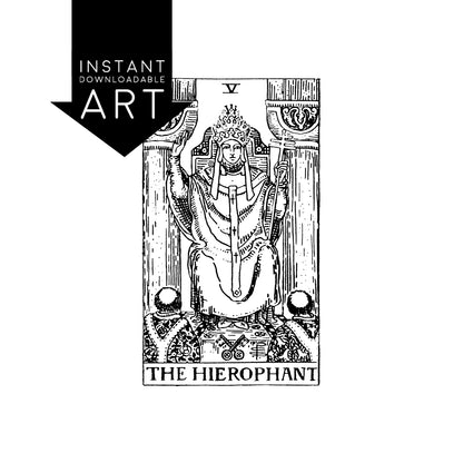 The Hierophant Tarot Card | Digital Print