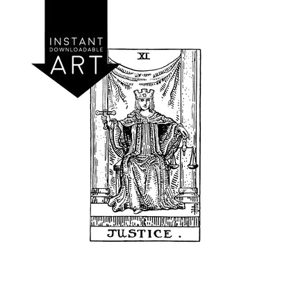 Justice Tarot Card | Digital Print