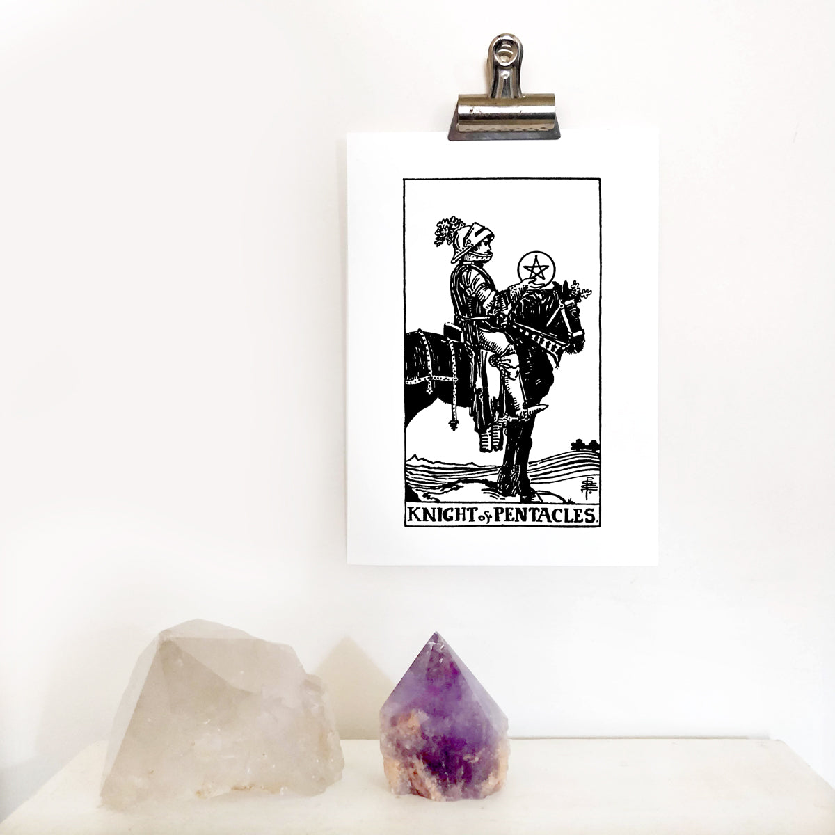 Knight of Pentacles Tarot Card | Digital Print