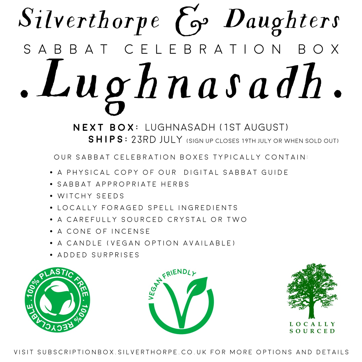 Sabbat Celebration Box | Lugnasadh | Lammas | 1st August