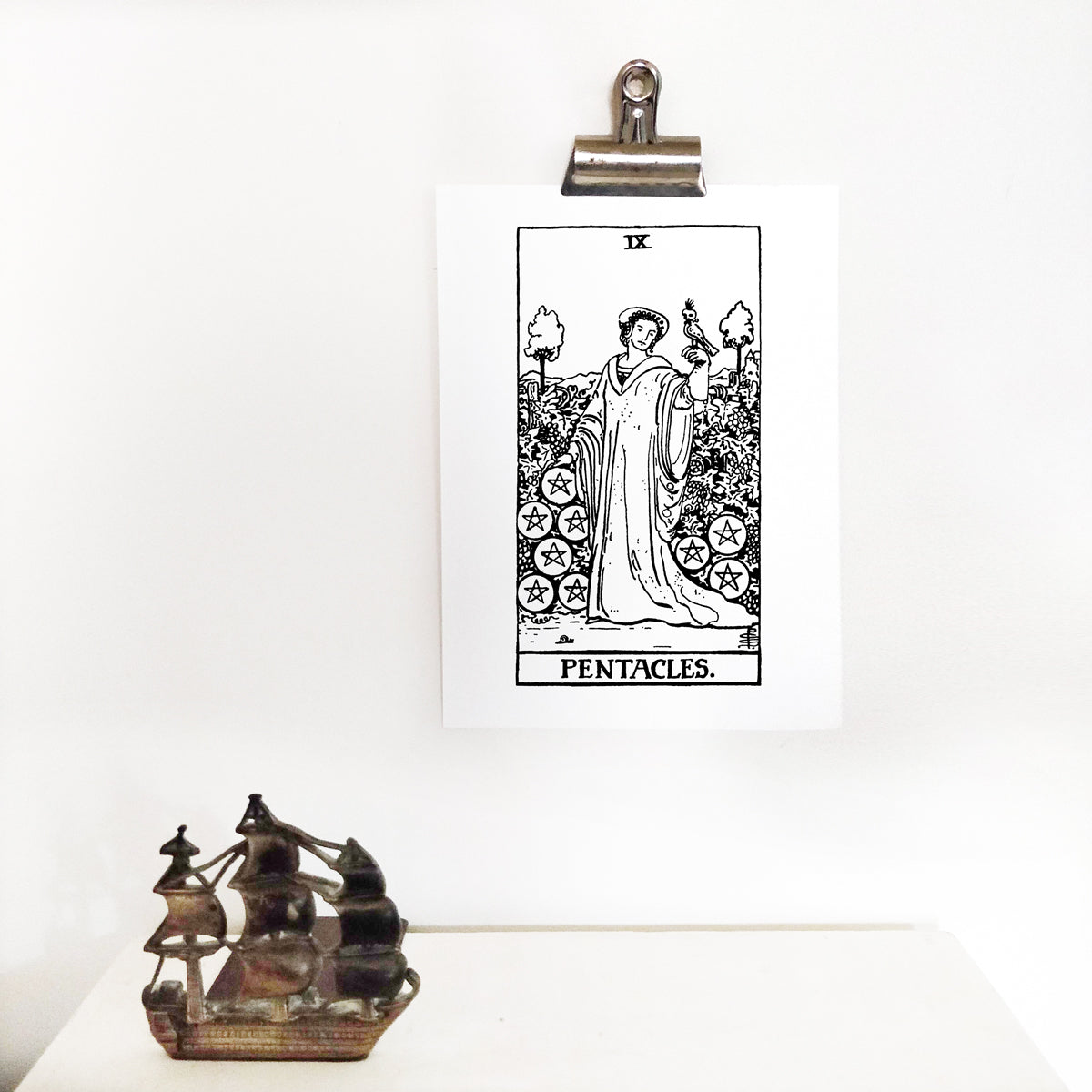 Nine of Pentacles Tarot Card | Digital Print