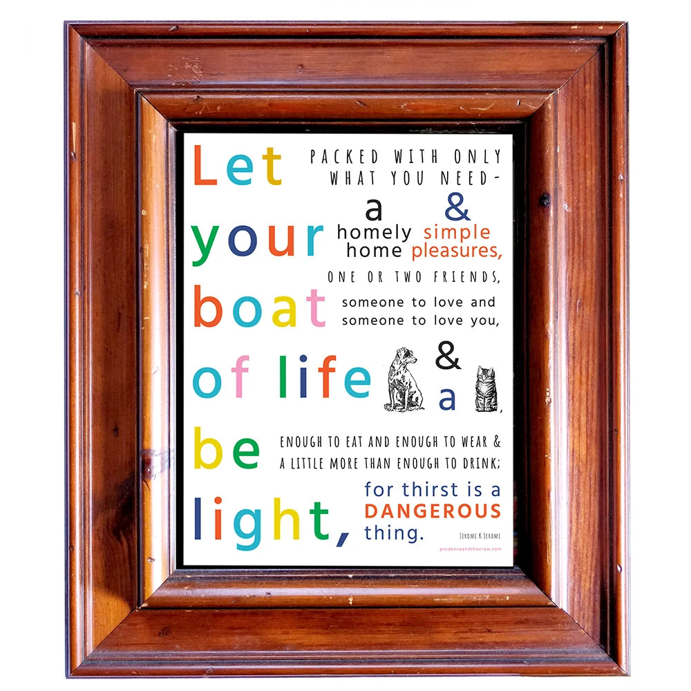 Let Your Boat of Life Be Light | Mini Print