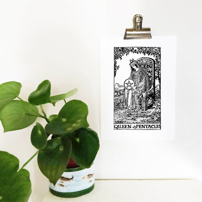 Queen of Pentacles Tarot Card | Digital Print