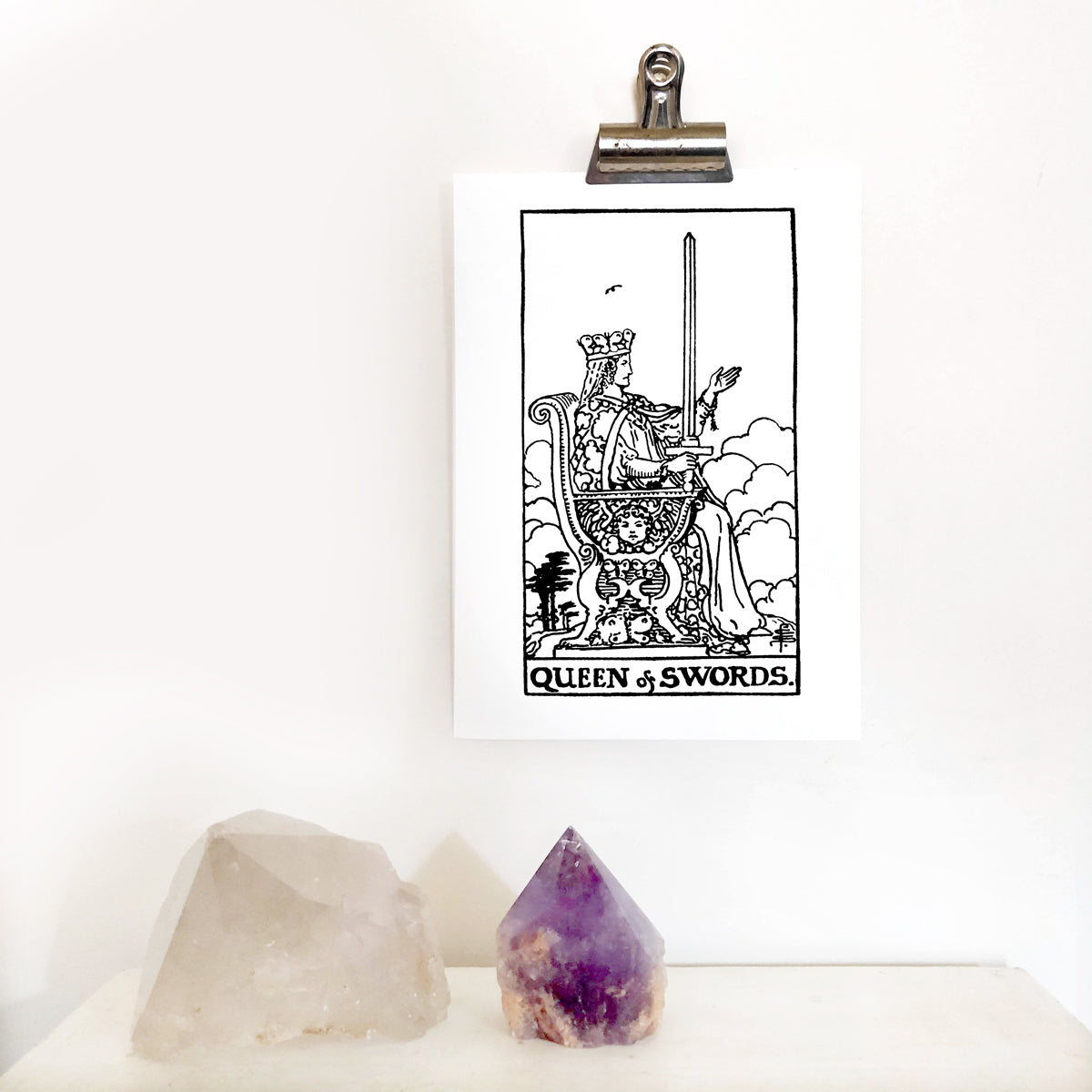 Queen of Swords Tarot Card | Digital Print