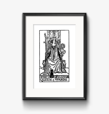 Queen of Wands Tarot Card | Digital Print