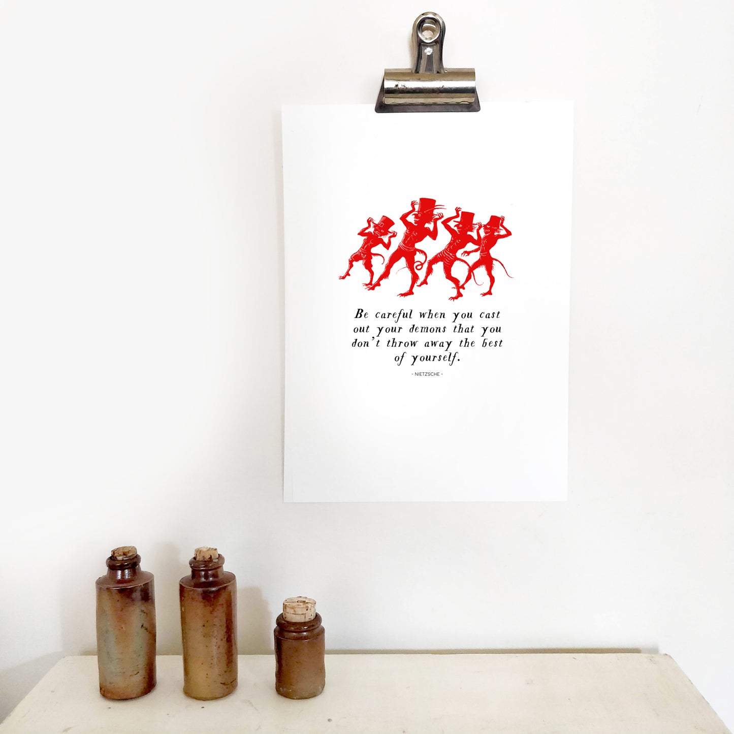 Demons Nietzsche Quote | Sustainable Print