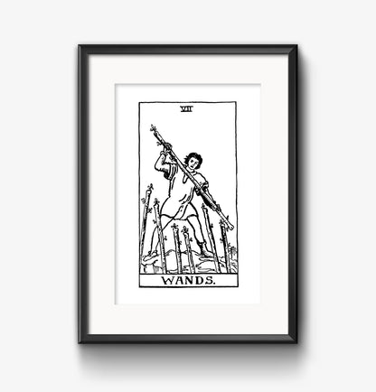 Seven of Wands Tarot Card | Digital Print